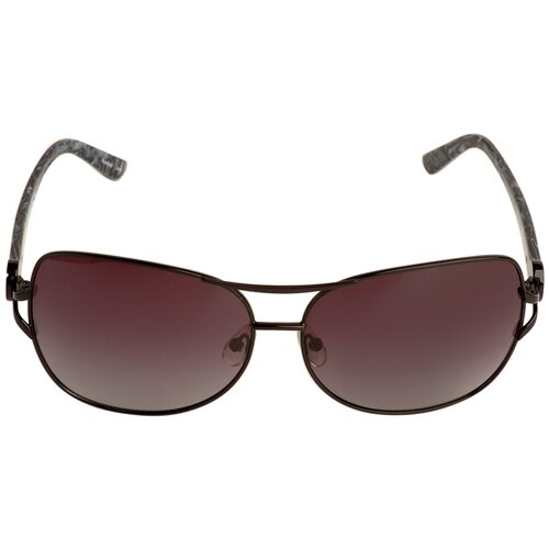 Солнцезащитные очки Fleur, кошачий глаз, оправа: металл, с защитой от УФ, для женщин, черный
