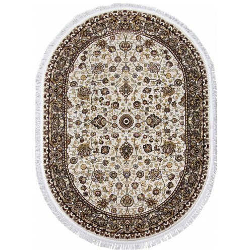 Ковёр Merinos Shahreza 240x330 овальный кремовый/коричневый d203