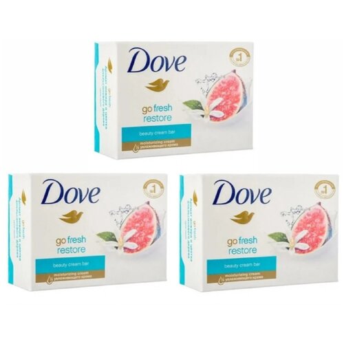 Dove Крем-мыло кусковое Красота и уход инжир и апельсин, 3 уп., 135 мл, 135 г