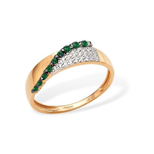 Золотое кольцо с наноизумрудами