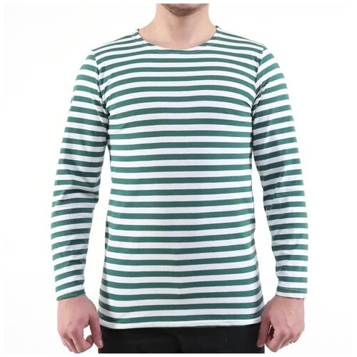 Тельняшка кулирка, хлопок, зелёная