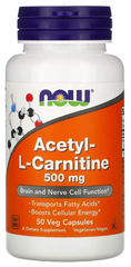 NOW Acetyl-L Carnitine 500 mg, 50 капс.