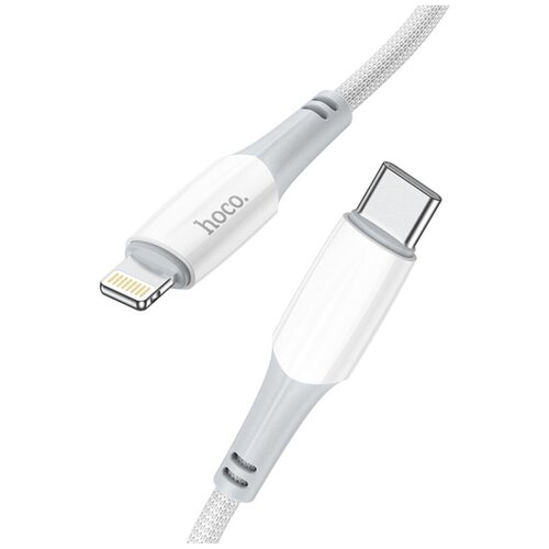 Кабель Hoco X70 Ferry, USB Type-C - Lightning, PD20W, 3А, 1м, белый кабель hoco x70 ferry lightning синий