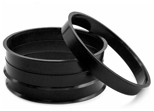 Центровочные кольца для дисков автомобильные проставки колесные высококачественный пластик 1121х1081 BLACK 4 шт