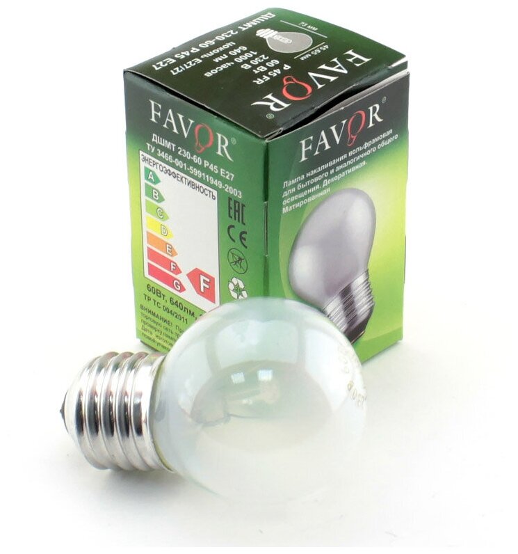 фото Favor Лампа накаливания дшмт 230-60Вт E27 (100) Favor 8109024