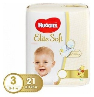 Huggies Elite Soft Подгузники 3 {21шт} 5-9кг