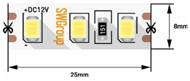 Светодиодная лента TruEnergy, 12В, Smd2835, 5 м, Ip20, 9.6 Вт/м, 120 LED/м, 6000K TruEnergy 9803200 - фотография № 2