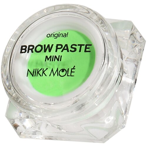 Nikk Mole Паста для бровей Mini, зеленое яблоко неон, 10 г brow paste зеленое яблоко неон mini nikk mole 10 гр