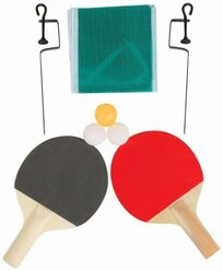 Набор для настольного тенниса: ракетки 2 шт., мячики 3 шт., сетка, крепления / Набор для игры в пинг-понг