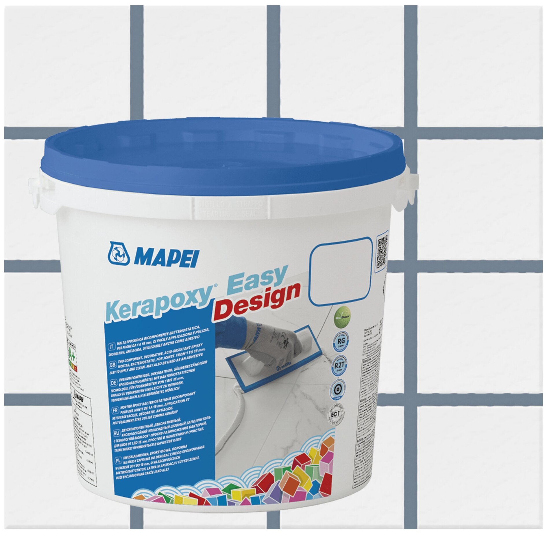 Эпоксидная затирка Kerapoxy EASY Design MAPEI № 125 Серый замок, 3 кг