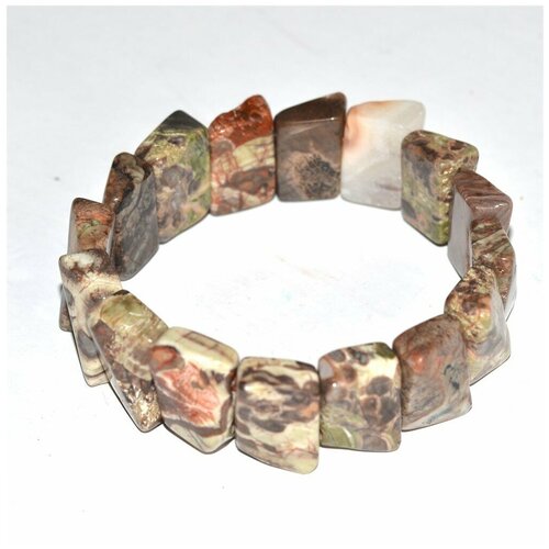 Браслет, яшма, размер 20 см., диаметр 10 см.