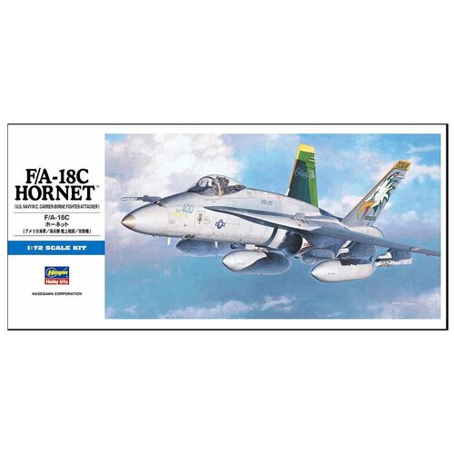 Hasegawa Сборная модель истребителя-бомбардировщика McDonnell Douglas F/A-18C Hornet D8 1:72 - #00438 сборные модели revell истребитель макдоннел дуглас f a 18c hornet