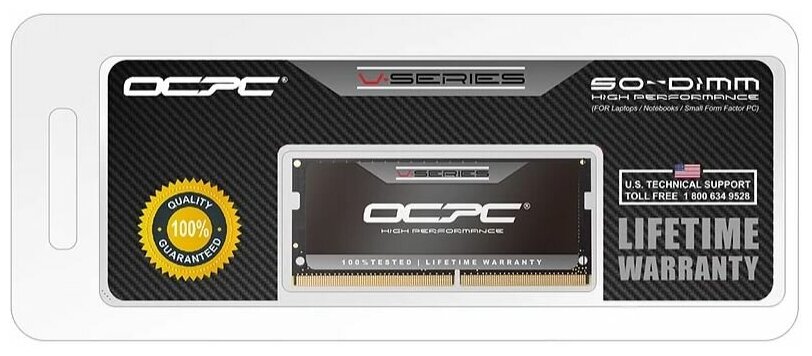 Модуль памяти SO-DIMM DDR 4 DIMM 8Gb, 3200Mhz, OCPC VS MSV8GD432C22, CL22