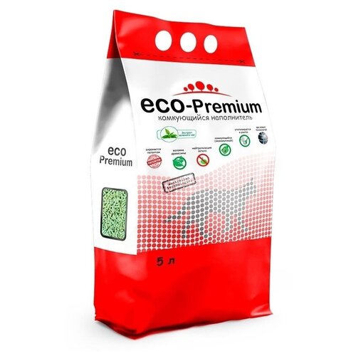 ECO Premium Зеленый чай наполнитель древесный 1,9 кг 5 л, 149058 (2 шт)