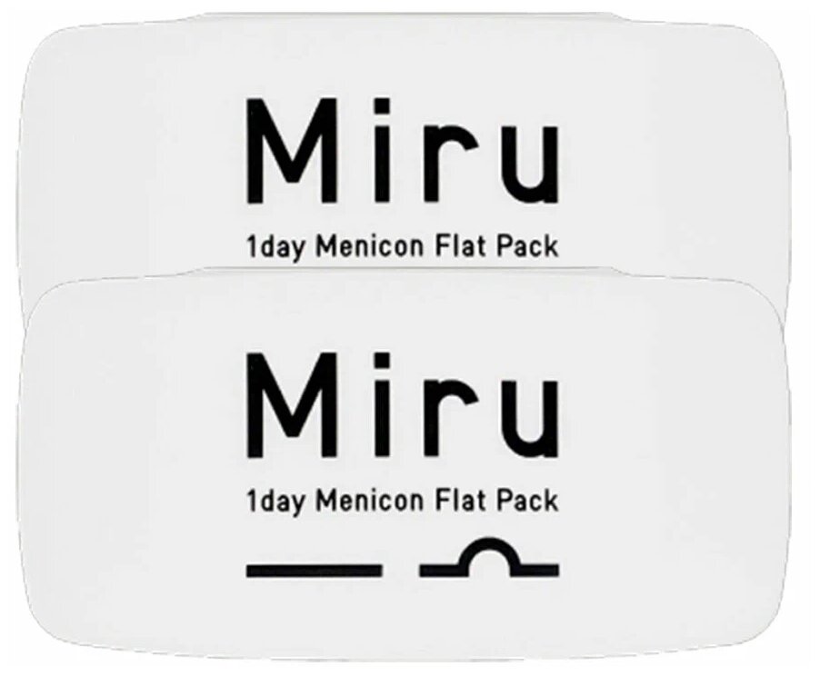 Контактные линзы MIRU 1 Day Menicon Flat Pack, Кривизна 8.6 Однодневные, -2.0 / 14.2 / 8.6, 2 упаковки по 30 шт.