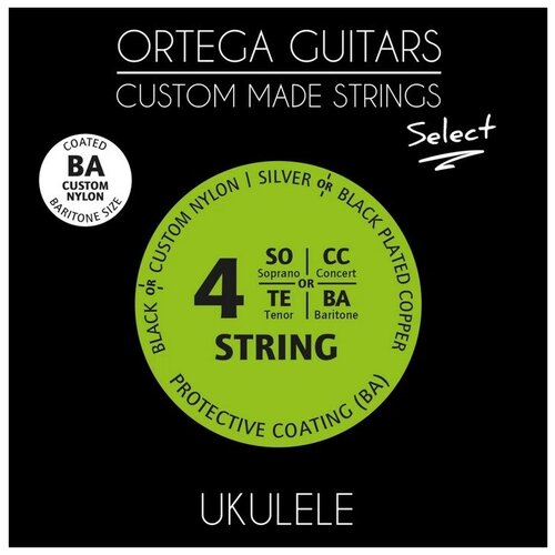 UKS-BA Select Комплект струн для укулеле баритон, с покрытием, Ortega