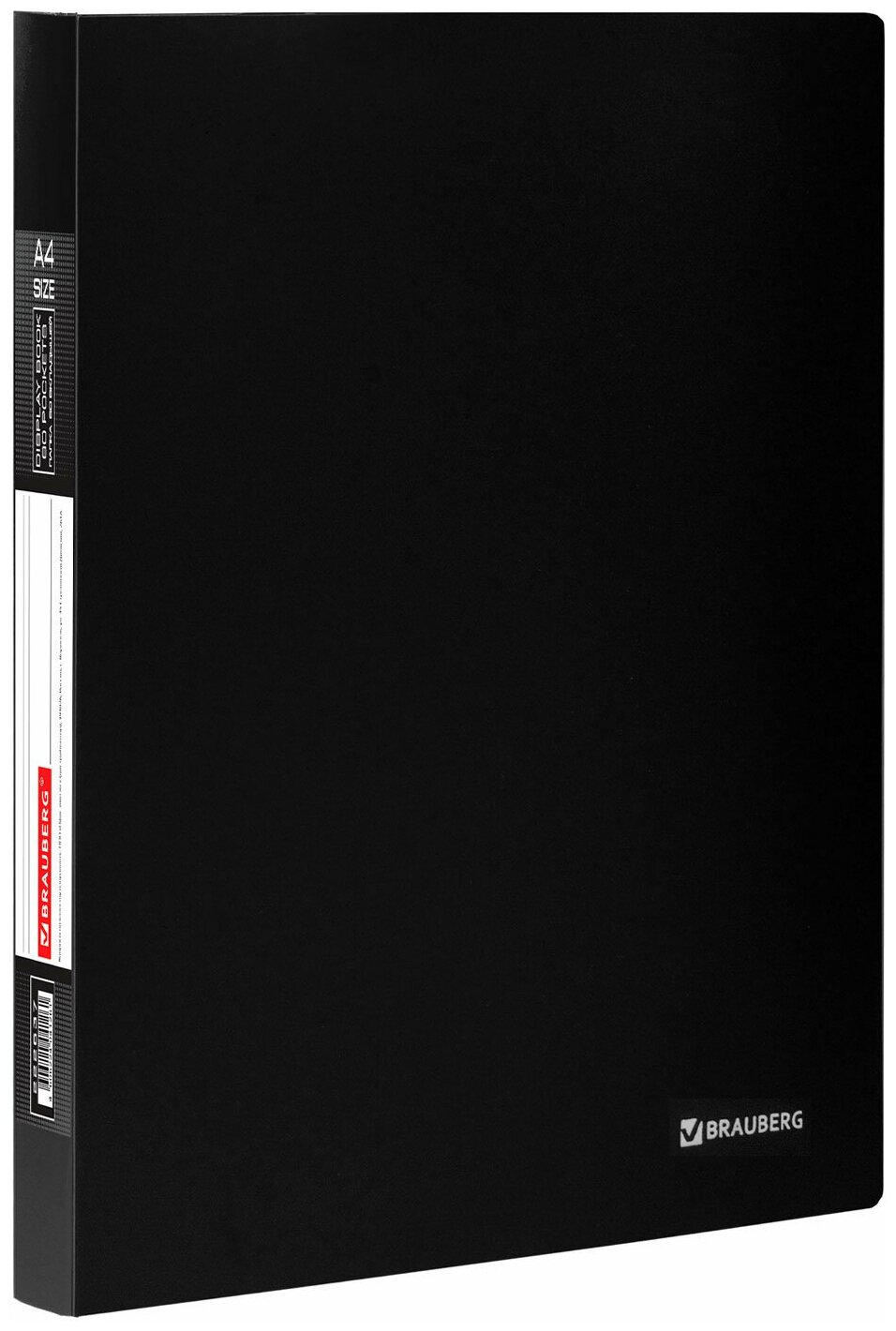 Папка 60 вкладышей BRAUBERG "Office", черная, 0,6 мм, 222637