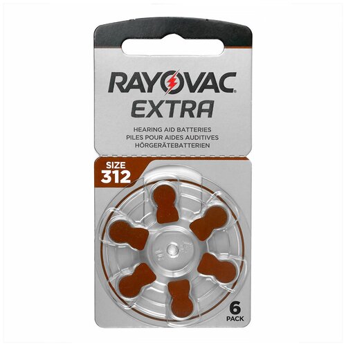 Элемент питания Rayovac Extra ZA312 BL-6