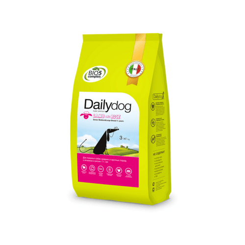 Dailydog Senior Medium&Large Breed Lamb and Rice - Сухой корм для пожилых собак средних и крупных пород, с Ягненком и Рисом (12 кг)