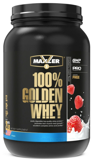 100% Golden Whey, 908 g (клубника)