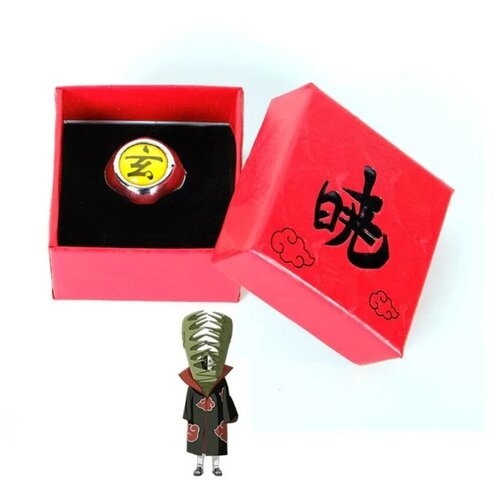 Кольцо Наруто Акацуки / Зетцу кольцо из металла в подарочной упаковке