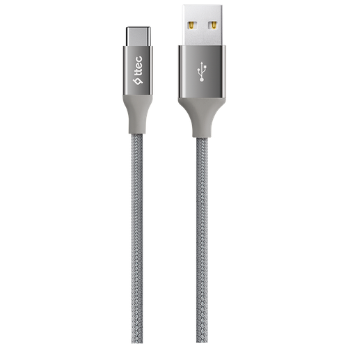 Кабель TTEC Alumi USB - USB Type-C, 2DK18G, серебристый кабель ttec tec 8694470572277