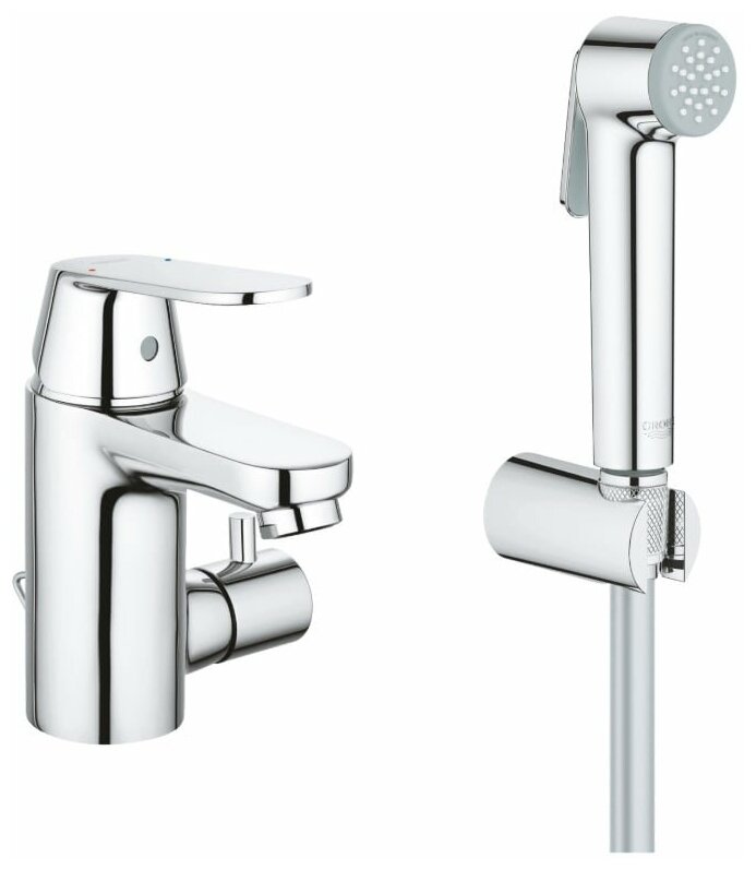 Смеситель для раковины с запорным вентилем гигиенический душ Grohe ESM Cosmo 23950000