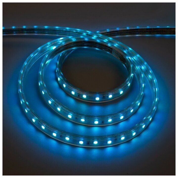 Светодиодная лента Ecola 14 × 7 мм, 50 м, IP68, SMD5050, 60 LED/м, 14.4 Вт/м, 220 В, свечение RGB