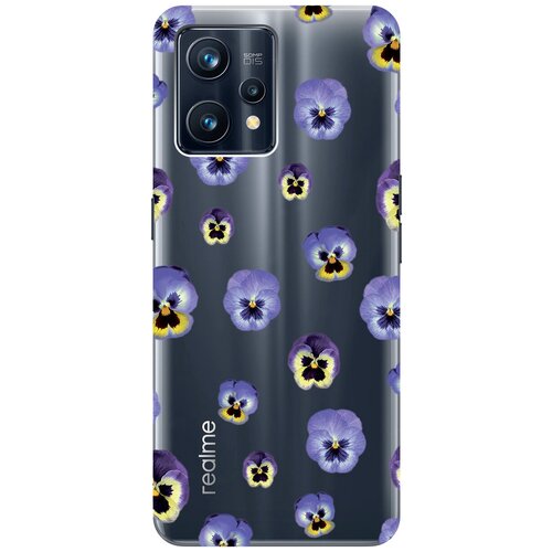 Силиконовый чехол с принтом Pansies для Realme 9 Pro+ / Рилми 9 Про+ силиконовый чехол с принтом pansies для realme 9 pro рилми 9 про