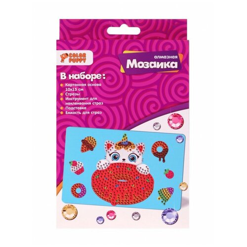 Алмазная мозаика Color Puppy Кэтикорн, 10х15 см (70082) набор для творчества алмазная мозаика кэтикорн 10х15см color puppy 70082