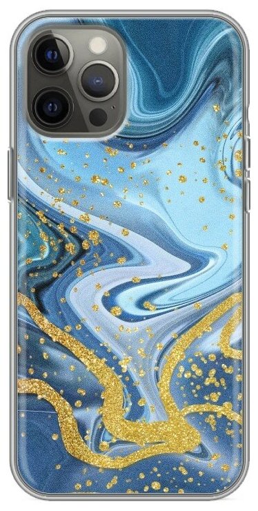 Дизайнерский силиконовый чехол для Айфон 12 Про Макс / Iphone 12 Pro Max Мрамор
