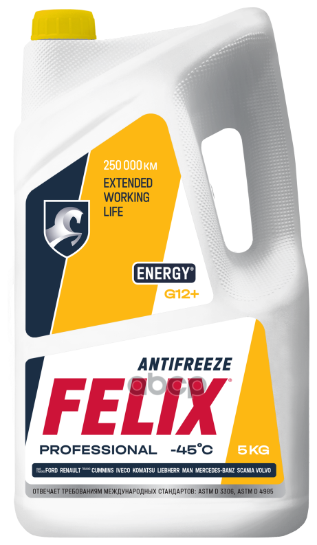 Антифриз Felix Energy Готовый -40C Желтый 5 Кг 430206027 Felix арт. 430206027