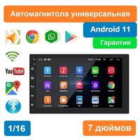 Автомагнитола Android 2 din, магнитола для авто Андройд (WiFi, Bluetooth, GPS, USB, AUX), магнитола 2 din, магнитола 2 дин