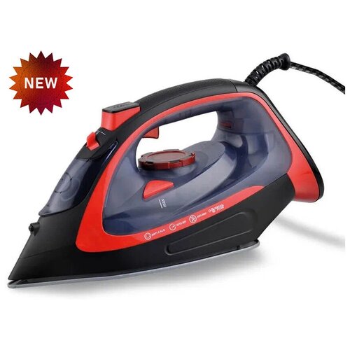 Домашний Утюг ms паровойподошва утюга с керамическим покрытиемвертикальная глажкатемпературный контрольсамоочисткачерно-красныйбытовой2400 ВТ 328800₽