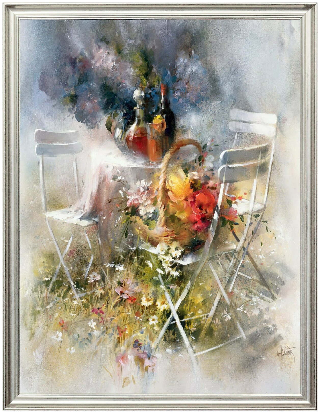 Картина на холсте, "Приглашение", 80х60 см, художник - Willem Haenraets. Холст на деревянном подрамнике, оформлена в багет, Арт. ХВ-х46