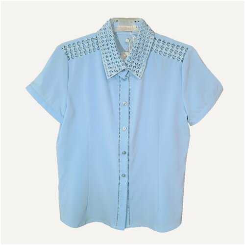 Школьная блуза, размер 146, голубой