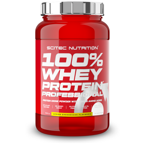 Протеин Scitec Nutrition 100% Whey Protein Professional, 920 гр., лимонный чизкейк