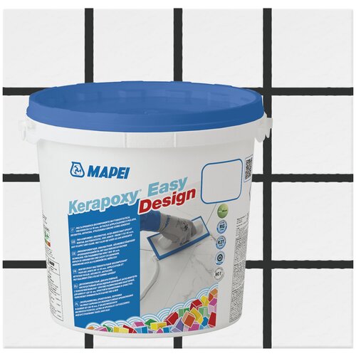 Эпоксидная затирка Kerapoxy EASY Design MAPEI № 120 Черный, 3 кг эпоксидная затирка kerapoxy easy design mapei 143 терракота 3 кг