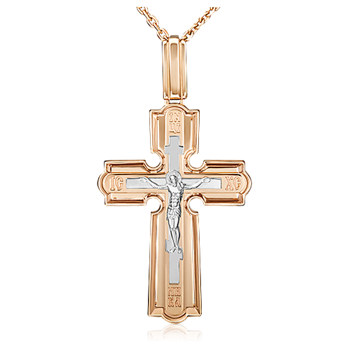 фото Platina православный крест из комбинированного золота