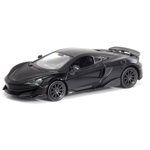 Машина металлическая RMZ City серия 1:32 McLaren 600LT, черный матовый цвет, двери открываются 554985M машина металл rmz city 1 64 mclaren 600lt б мех оранжевый матовый цвет 344985sm a