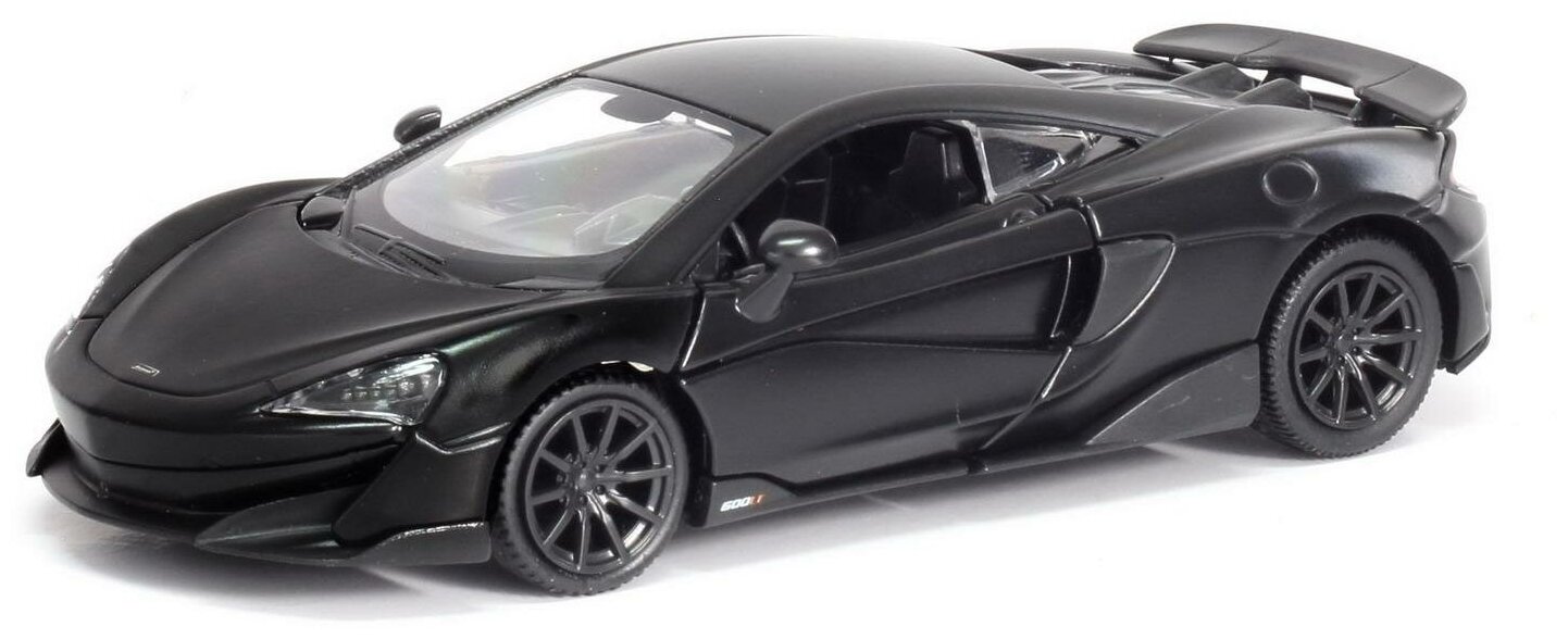 Машина металлическая RMZ City серия 1:32 McLaren 600LT, черный матовый цвет, двери открываются 554985M