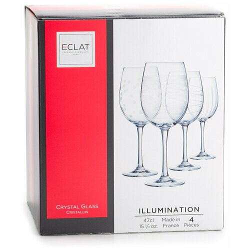 Набор фужеров (бокалов) для вина иллюминейшн тюлип 470мл 4шт,LUMINARC