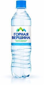 Вода ледниковая Горная вершина без газа 12 шт по 0,5 пэт