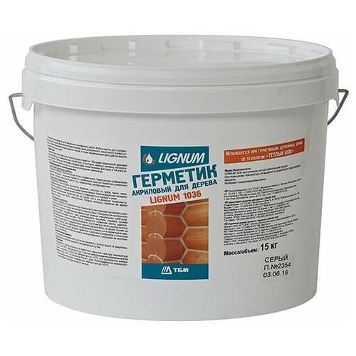 Герметик акриловый Lignum 1036 для дерева 15 кг, сосна
