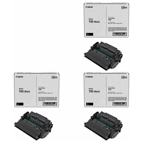 Canon Картриджи комплектом Canon T06 3 Pack 3526C002-3PK черный 3 упаковки [выгода 2%] 61.5K