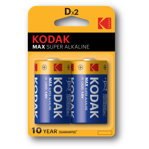 батарейка батарейки kodak max lr20 2bl kd 2 2шт бл cat30952843 Батарейки Kodak MAX LR20-2BL [KD-2]