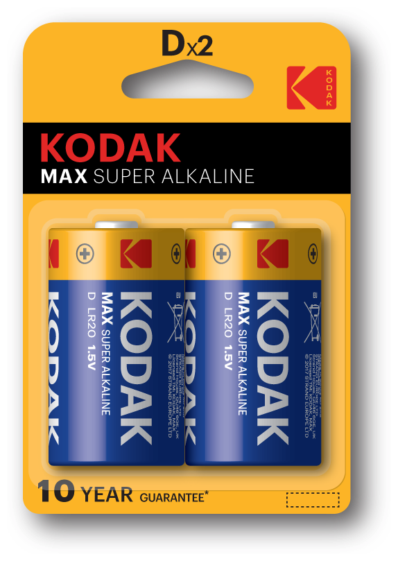 Батарейки Kodak LR20-2BL MAX SUPER Alkaline [KD-2] арт. Б0005129 (2 шт.)