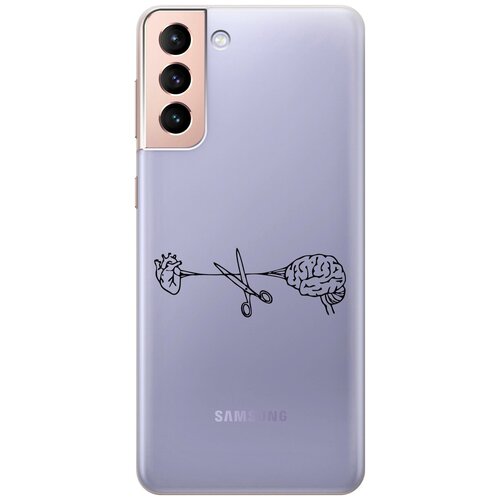 Силиконовый чехол на Samsung Galaxy S21+, Самсунг С21 Плюс с 3D принтом Cut It прозрачный матовый soft touch силиконовый чехол на samsung galaxy s21 самсунг с21 плюс с 3d принтом cut it w черный