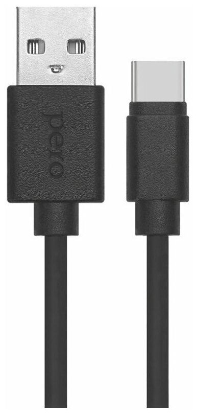 PERO Кабель DC03 USB - USB Type-C, 3А (black)