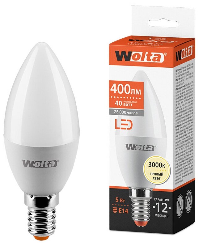 Лампа WOLTA LED 25YC5E14